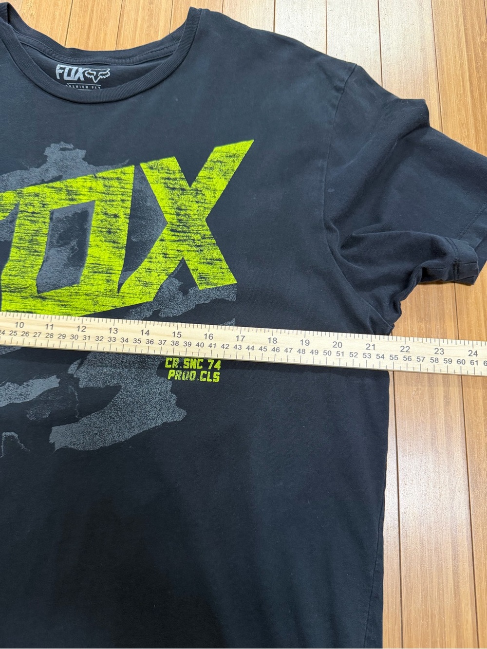 Fox Racing Motocross Graphic Tee Shirt Black Neon Yellow MFG SPEC Flaws - Picture 6 of 10